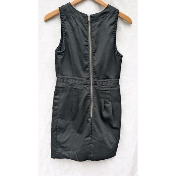 Princess Vera Wang Juniors Black Sleeveless Sheath Dress 5 Sheer Mesh Waist Y2K - Picture 4 of 5